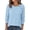 Light Blue, variant on Long Sleeve Shirts for Women Waffle Knit Tops Fall Fashion Dressy Casual Loose Tunic Blouse Winter Clothing
