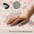 thumbnail image 6 of ODIKA 4'x6' Washable Area Rug Stain Resistant, Low Pile, Easy Care Pink Vintage Ornate Distressed Decorative Tug Rig Girly for Dorm Room, Small Living Room, 6 of 7