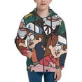 thumbnail image 2 of Gravity Falls Teens Sweatshirts Novelty Print Zip Up Hoodie Jacket Long Sleeve Hooded Sweatshirt Hoody Coat With Pocket X-Large, 2 of 8
