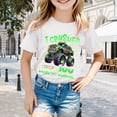 thumbnail image 2 of XAOFW Girl's T-Shirts 100 Days Of School Graphic Print Short Sleeve Crewneck Kids T Shirt Everyday Wear Relaxed Fit Children Tee Shirt Outdoor Activities Stylish Comfortable Tops, 2 of 4