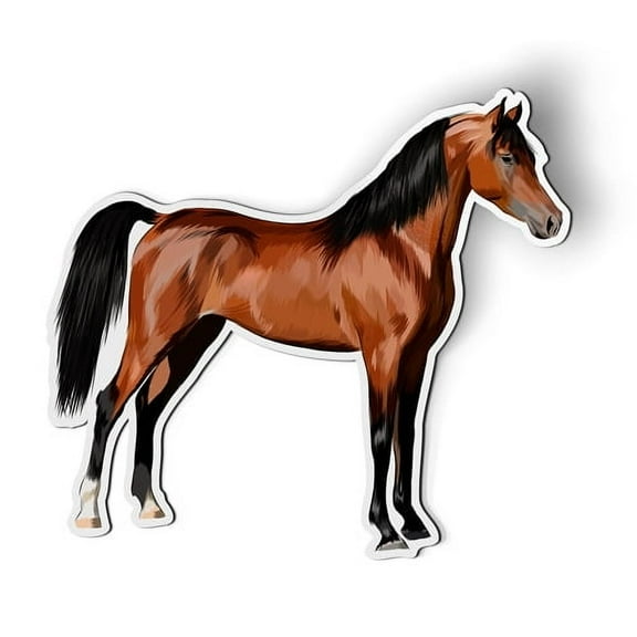 Horse Pretty Country Farm Equestrian - 5.5" Magnet for Car Locker Refrigerator