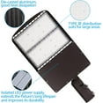 thumbnail image 4 of 300W Commercial Parking Lot Street Lights, Waterproof Area Lighting for Parking Lot Yard, 4 of 5