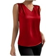 thumbnail image 2 of LiMoi Summer Tops with Sleeves for Women Sleeveless Tops for Women Button down T Shirts My Items order Under 10 Plain T Shirts for Women Tshirts Shirts, 2 of 6