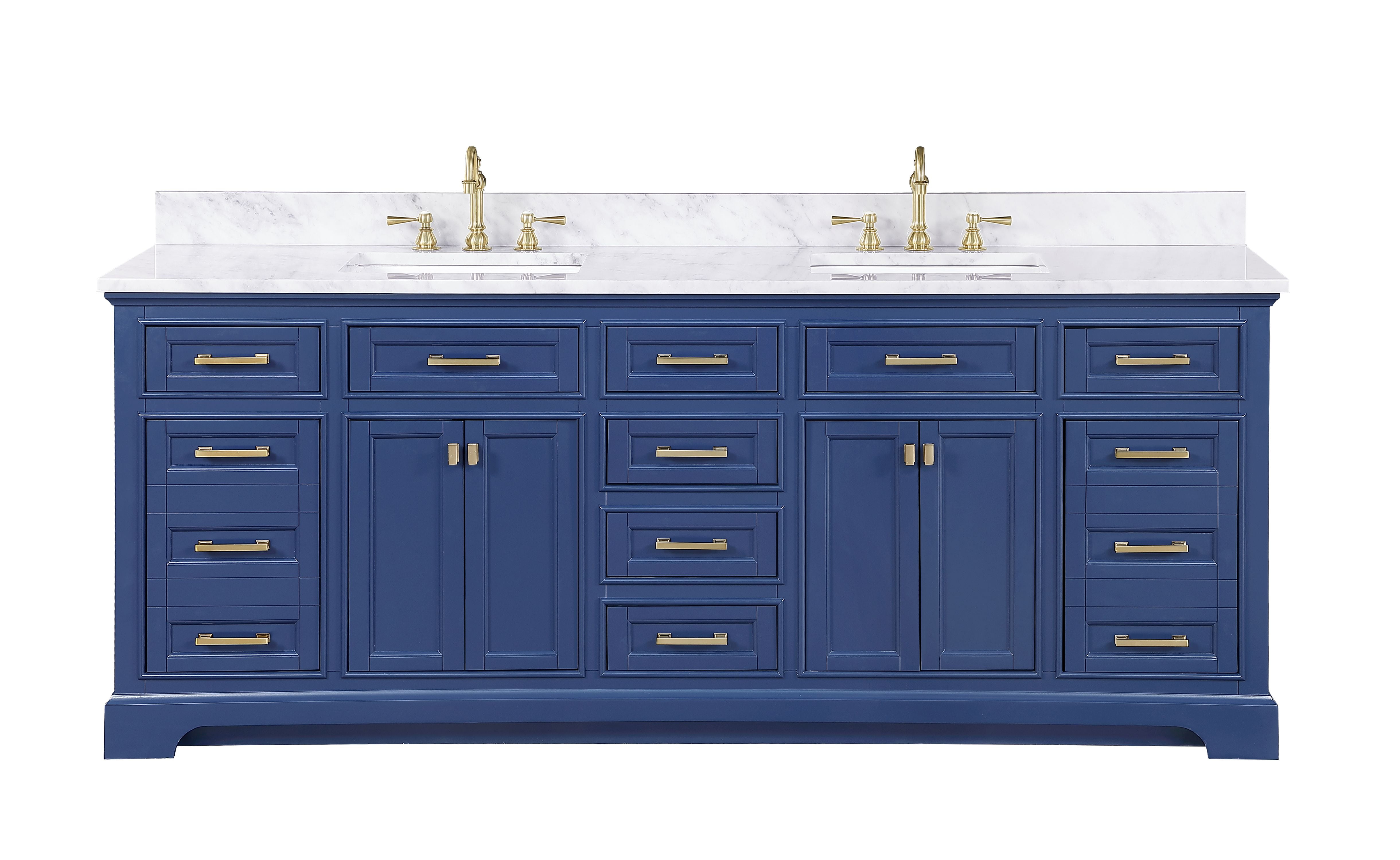 White 84 Inch Bathroom Vanity With Top