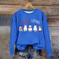 thumbnail image 4 of Christmas Cute Cat Sweatshirts for Women 2025 Long Sleeve Crewneck Funny Meowy Catmas Graphic Sweatshirt Pullover Tops, 4 of 5