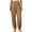 Khaki-women wide leg pants with stretch, variant on Women Wide Leg Pants with Stretch Elastic Waist Harem Pants Jogger Slacks Causal Clothes with Pockets Black
