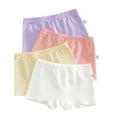 thumbnail image 1 of MIASHUI Girls Underwear Comfortable Breathable Stretch Cotton Briefs Solid Color Underpants 4 Pack,11-12 Years, 1 of 9