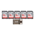 thumbnail image 1 of Tarjeta de memoria SanDisk Ultra 16GB Class 10 SD (paquete de 5), 1 of 5
