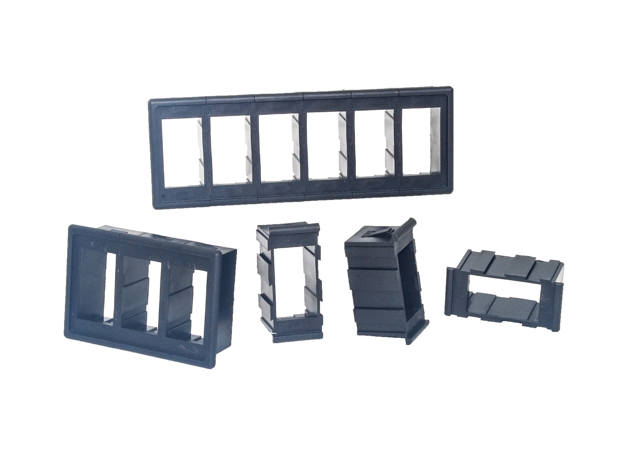 Rocker Switch Housing Panel Kit OZUSA® 6 pcs ABS Black offroad truck