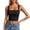 Black, variant on Womens Tank Top Women's Stretchy Square Neck Ribbed Crop Camisole Cami Tops for Women Beige L