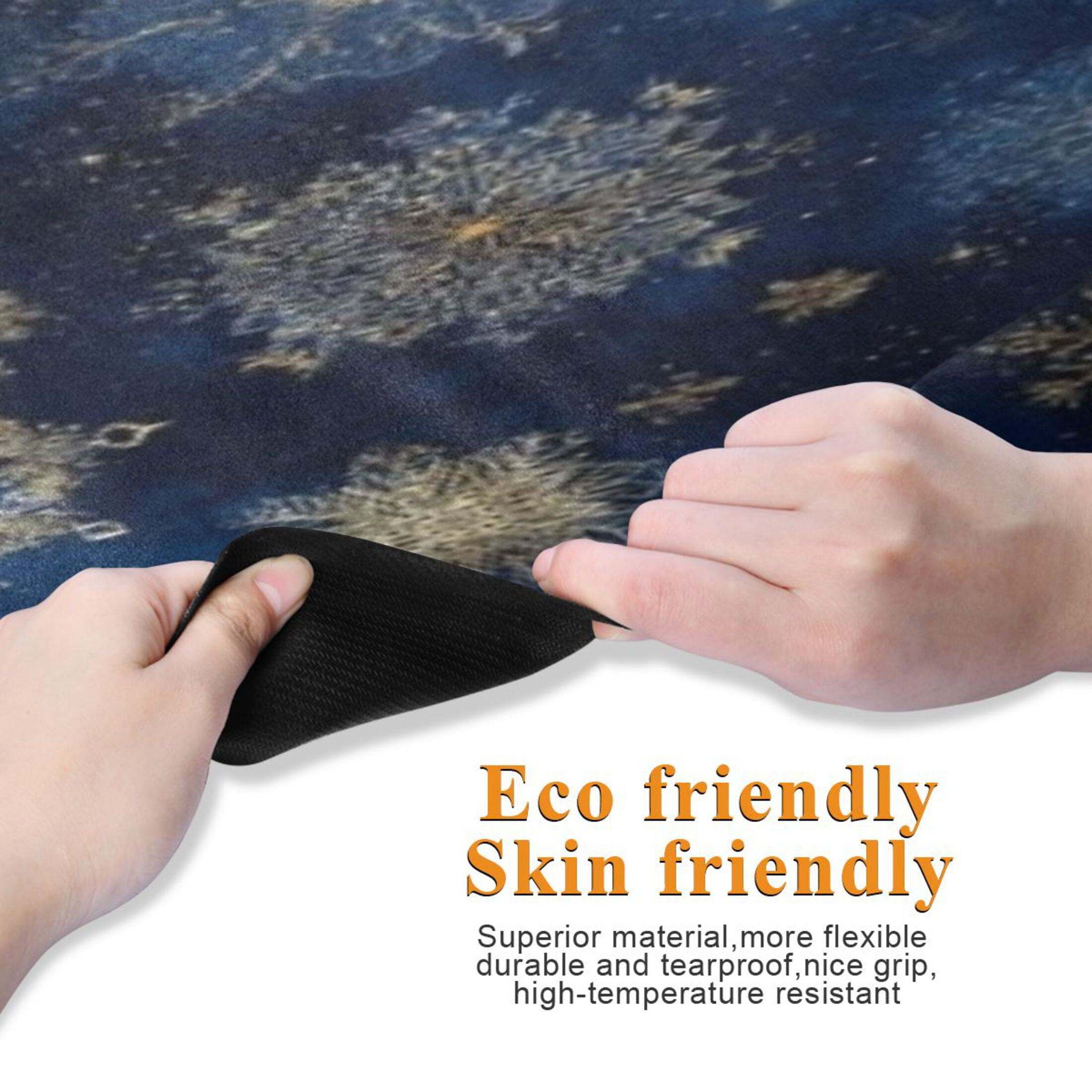 BZSMCE Yoga Mat Women Fitness Mat Snowflake Navy Pattern