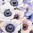 thumbnail image 6 of HAOXIT Fitted Round Tablecloth White Blue , Flower Art Flowers Table Cover,Elastic Edged Table Cloth Fits Round Tables 46-50, 6 of 8
