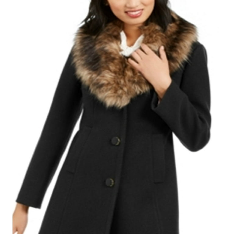 Kate spade faux 2025 fur trim coat