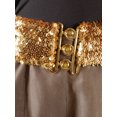 thumbnail image 5 of Women's Sparkly Glitter Sequin Wide Stretch Elastic Belt Accessory,Gold,One Size, 5 of 5