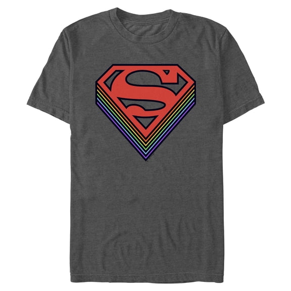 Mens Superman Colorful Shadow Logo T Shirt