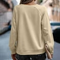 thumbnail image 6 of Womens Lightweight Crewneck Sweatshirts Fashion Fall Pullover Tops Pleated Long Sleeve Raglan Shirts Ladies Dressy Casual Hoodies Sweatshirt Solid Color Tunic Pullovers Loose Comfy Jumper Sweaters, 6 of 8
