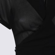 Rick Owens Translucent Silk Top With High Collar (Women's)