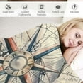 thumbnail image 3 of BCIIG Compass Ships Map Warm Lightweight Blanket Soft Fleece Throw Blanket for Living Rooms Sofa Decor All Seasons 40x50in, 3 of 6