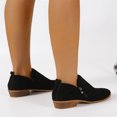 thumbnail image 3 of NECHOLOGY Botas Mujer Zapatos Botines de mujer Botines de moda Otoño Invierno para mujer, tacón bajo, tacón grueso, cremallera lateral, cabeza redonda, Color sólido, cómodo, informal (Black, 7.5), 3 of 7