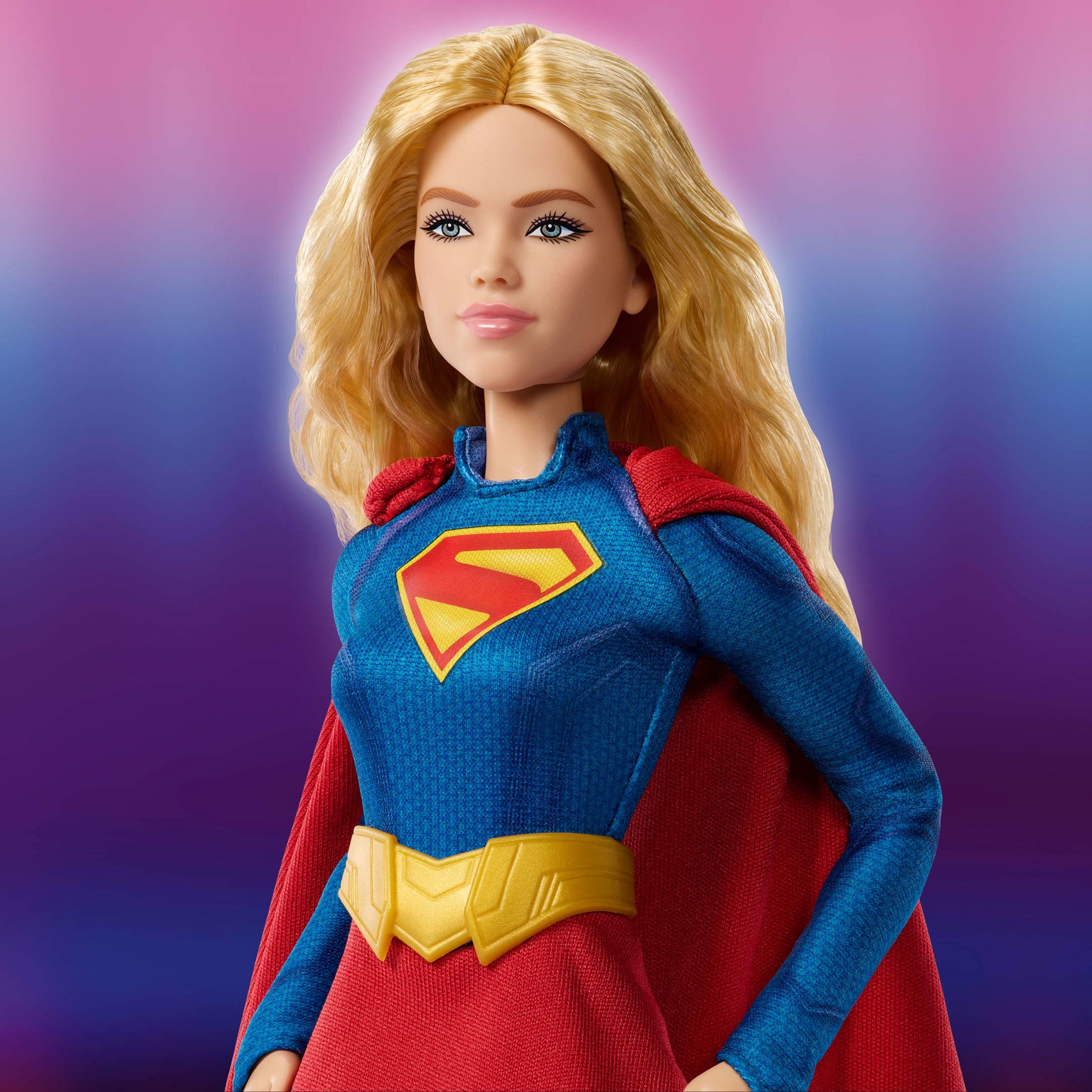 Barbie Signature DC Supergirl Fashion Doll, Super Hero Costume with Cape, Blonde, Collectible