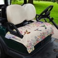 thumbnail image 2 of Golf Cart Seat Covers for 2 Seater,Watercolor Flowers Microfiber Cart Seat Towel Blanket,Spring Hummingbird Butterflly Floral Beige Absorbent NonSlip Bench Seats Protector for Golf Course 51"x31", 2 of 9
