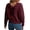 Burgundy, variant on Eytino Sweaters for Women Long Sleeve Fall Back Bow Knot Sweaters Crew Neck Solid Knit Pullover Tops