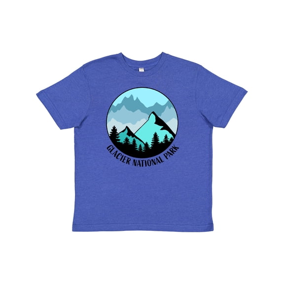 Inktastic Glacier National Park Montana Mountains Youth T-Shirt