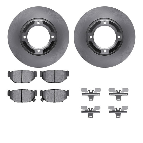Dynamic Friction Company Rear Brake Rotors with 5000 Advanced Brake Pads includes Hardware 6512-13045