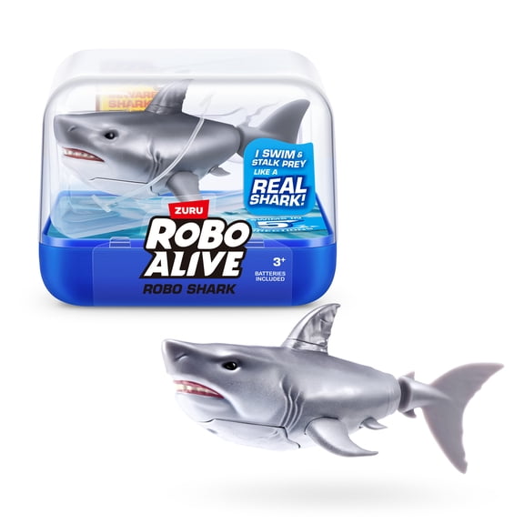 Robo Alive Water Activated Shark Robotic Bath Toy (White),for Kids, Tweens & Teens by ZURU