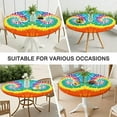 thumbnail image 7 of Colorful Tie Dye Pattern Round Fitted Tablecloth with Elastic Edge,Dining Table Cover Waterproof,Outdoor Round Tablecloth for Camping,Dining,Indoor and Outdoor, 7 of 7