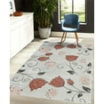 thumbnail image 4 of Floral Decorative Rug, Dutch Tulip Ottoman Flowers with Leaves Natural Ornaments of the World with Dots, Quality Carpet for Bedroom Dorm and Living Room, 6 Sizes, Pale Rust, by Ambesonne, 4 of 4