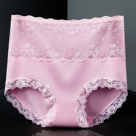Njoeus Women s High Waisted Cotton Underwear Ladies Lace Panty Tummy Underwear Control Panties Hip Lifter Briefs Womens Comfy Full Coverages Panties