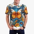 thumbnail image 1 of Fotbe Spring Butterfly Flowers Camiseta Polo de Golf para Hombre con Estampado – Camisa Deportiva Transpirable con Cuello Abotonado-Medium, 1 of 6