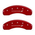 thumbnail image 4 of MGP 4 Caliper Covers Engraved Front & Rear With stripes/Dodge Red finish silver ch Fits select: 2007-2008,2011 DODGE NITRO SXT, 4 of 6
