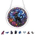 thumbnail image 3 of Halloween Acrylic Puzzle Suncatcher - 8 Inch Stained Glass Window Hanging Ornament for Car Halloween Tree Porch Patio Decor Spooky Gift, 3 of 8