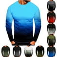 thumbnail image 3 of Oalirro Long Sleeve Gradient Shirts for Men Graphic Tees Fashion Crew Neck T-Shirts, 3 of 3