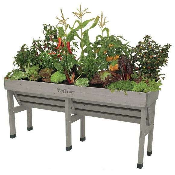 VegTrug – Moyen jardinière Wall Hugger surélevée de type platebande - gris