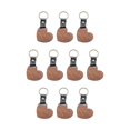 thumbnail image 4 of 10x PU cuero llavero de madera accesorios en blanco colgante llavero etiquetas clave hecho a mano DIY llaveros para bolsa aniversario Macarena Llavero, 4 of 8