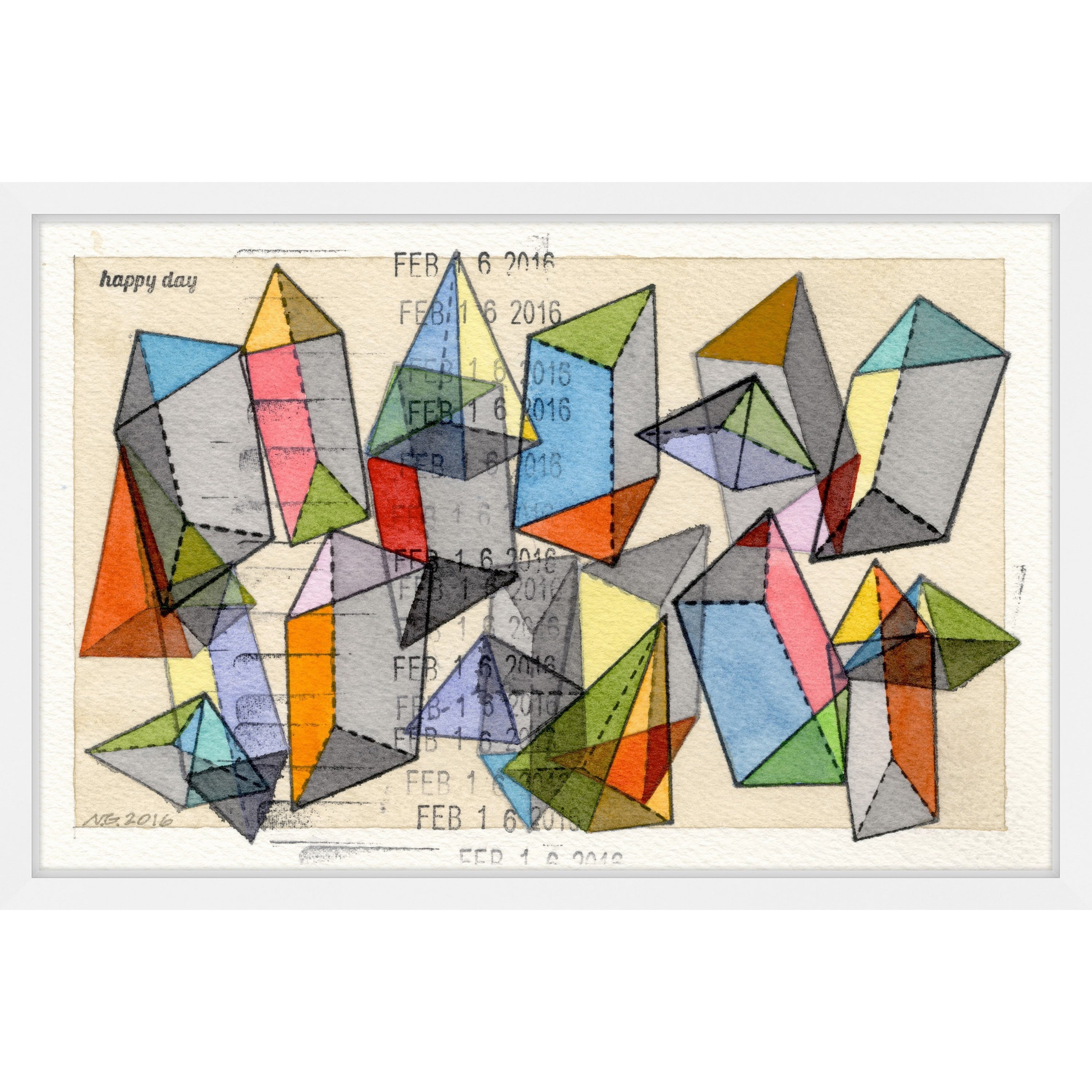 Marmont Hill "Happy Day" by Nikki Galapon Framed Painting Print