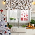thumbnail image 6 of 2 Pack Valances for Windows, Coffee Beans Window Valances for Living Room/Bedroom/Bathroom, Funny Cartoon Brown Cake Hot Chocolate Cup Light Filtering Kitchen Curtain Valance 54"W x18" L, 6 of 9