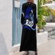 thumbnail image 3 of Vestido largo elegante con ondas onduladas y goteo para mujer, vestidos de noche elegantes y chic para boda, vestidos de noche para mujer, ropa de verano para mujer, 3 of 5