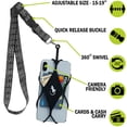 thumbnail image 5 of Cell Phone Neck Holder Lightweight Silicone Lanyard Universal to Most Smartphones by Gecko Travel Tech (Paisly Neck - Black Diamond), 5 of 9