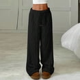 thumbnail image 3 of Misright Fuzzy Plush Pajama Pants Drawstring Elastic Waist Wide Leg Pj Bottoms Gift, 3 of 10