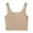 Beige, variant on Crop Tops Women Tops Solid Sleeveless Pullover Vest Tank Crop Shirts Women's Tanks & Camis White S