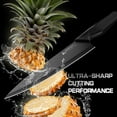 thumbnail image 4 of Knife Set with Block - Kitchen Knife Set German High-Carbon Steel - 15-Piece with Built-in Sharpener & Dishwasher Safe - Ergonomic Anti-Slip Handles,Black,Gift Box Included, 4 of 4