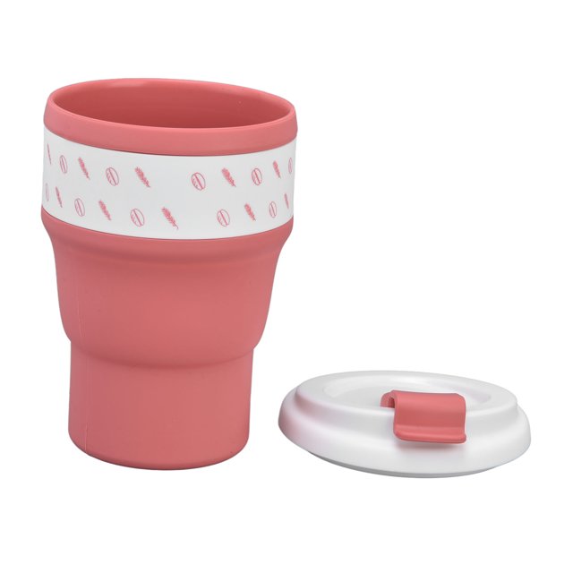 Taza de viaje de Silicona plegable Sincero Taza de café portátil y reutilizable con tapa 550ml