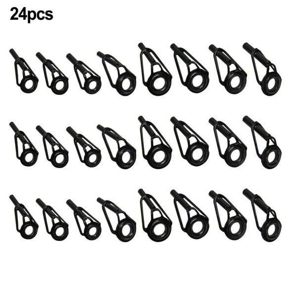 CENL 24pcs Fishing Rod Tip Repair Kit Stainless Steel Ceramic Ring Guide Tips