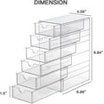 thumbnail image 2 of hkahxbgd Clear Hair Accessory Organizer Box with 6 Drawers  Compact Storage Organization Drawers Set for Cosmetics  Glasses  Stationery  Stackable Storage Containers Box for Bathroom  Clo, 2 of 7