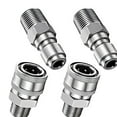 thumbnail image 4 of Stainless Steel 3/8Or1/4 Pressure Washer Quick Connect Fitting Set (Silver) 1/4 Inner Thread, 4 of 6