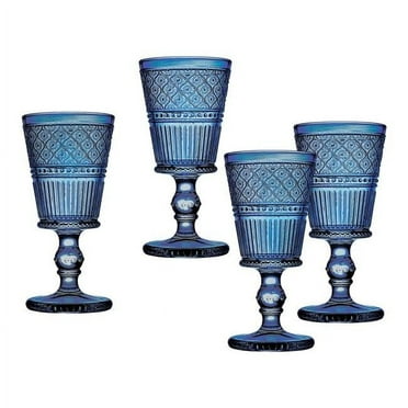 Godinger  Claro Goblet, Blue - Set of 4